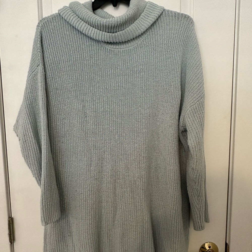Cozy Blue Turtleneck Sweater